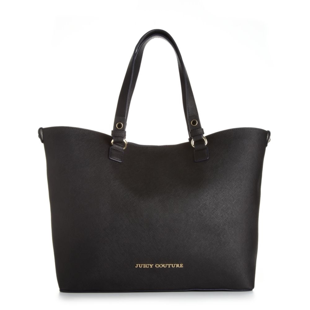 Juicy Couture Sophia Saffiano Leather Tote Bag Navy Good Used Condition